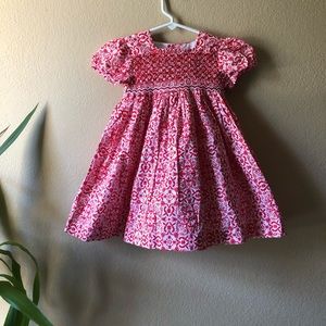 Neck and Neck Smocked- Puff Cap Sleeve- Floral dress- Size 2